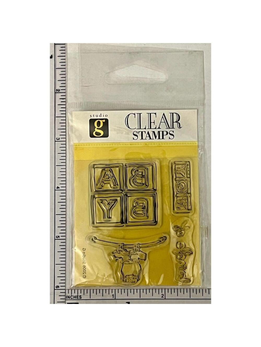 Tim Holtz Studio G Clear Stamps Baby Design Set Scrapbooking Cardmaking Crafts